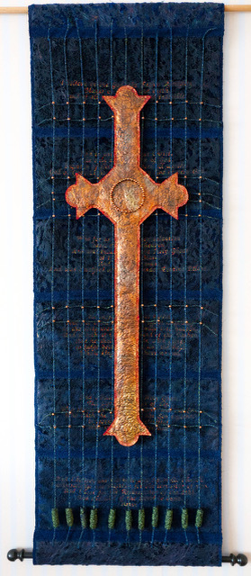 Decorative cross textile banner